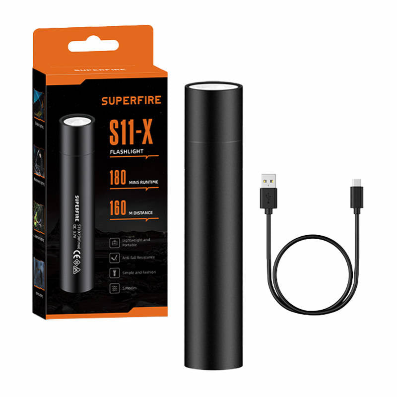Φακός Superfire S11-X – 700 lm, USB, 5 λειτουργίες