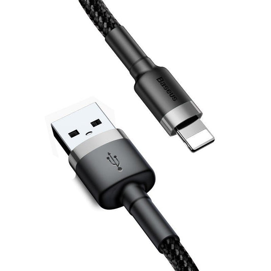 Baseus Καλώδιο USB σε Lightning Cafule 2.4A 0.5m (Γκρι/Μαύρο)