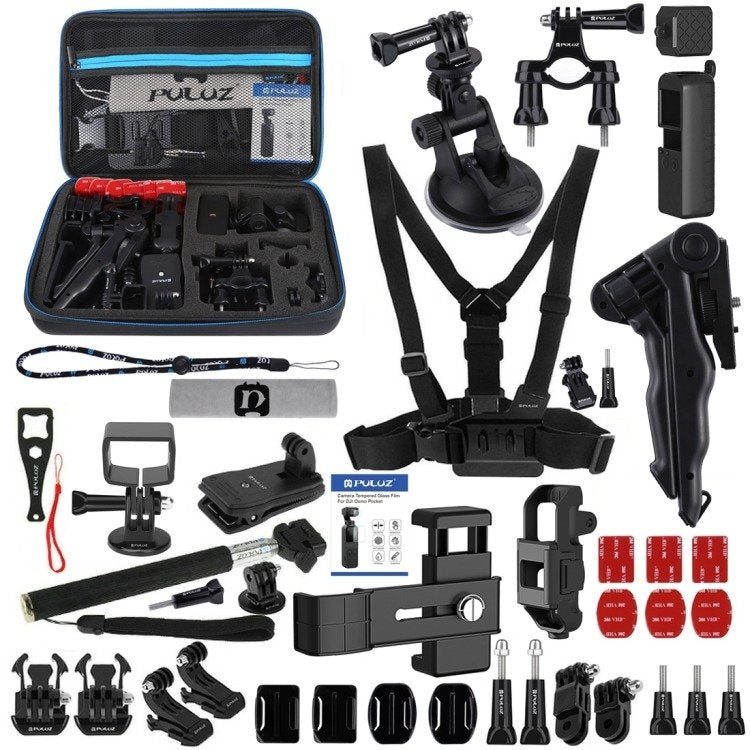 Αξεσουάρ Puluz Ultimate Combo Kits για αθλητικές κάμερες (συμπεριλαμβανομένων των Osmo Action 5 Pro, Ace Pro 2) 43 σε 1