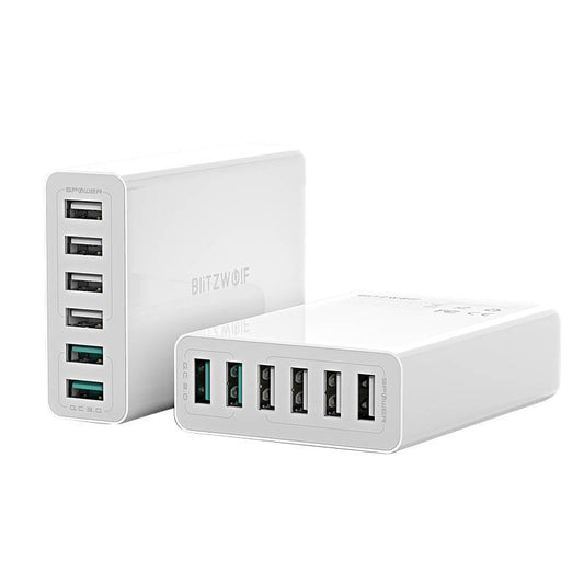 Blitzwolf Φορτιστής BW-S15 6x USB, QC 3.0, 60W (Λευκό)