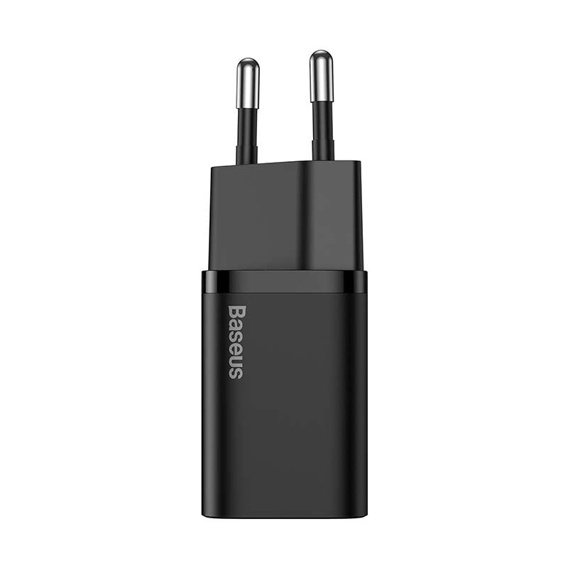 Baseus Γρήγορος Φορτιστής Super Si 1C 20W με Καλώδιο USB-C σε Lightning 1m (Μαύρο)