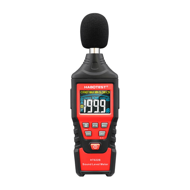 Habotest Ψηφιακός Μετρητής Έντασης Ήχου HT622B USB A/C (Μαύρο/Κόκκινο)
