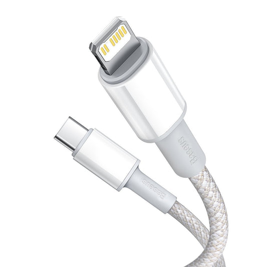 Baseus Καλώδιο USB-C σε Lightning High Density Braided, PD, 20W, 2m (Λευκό)