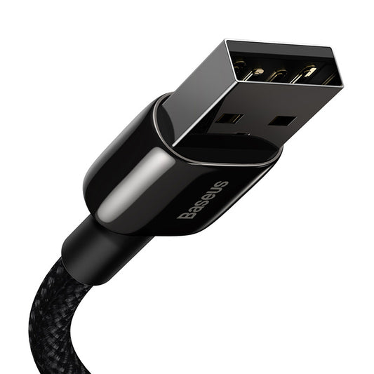 Baseus Καλώδιο USB σε Lightning Tungsten Gold 2.4A 2m (Mαύρο)