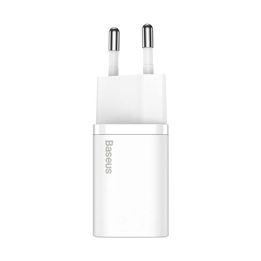 Baseus Γρήγορος Φορτιστής Super Si 1C 20W με Καλώδιο USB-C σε Lightning 1m (Λευκό)