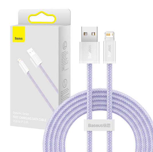 Baseus Καλώδιο USB σε Lightning Dynamic Series, 2.4A, 2m (Μοβ)