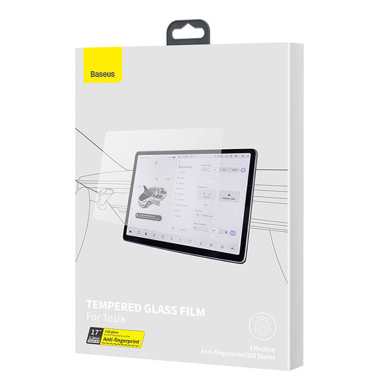 Baseus Προστατευτικό Tempered Glass Crystal 0.3mm για Tesla X/S 17'' (Διαφανές)