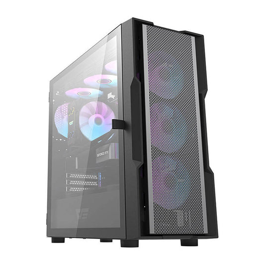 Darkflash DK431 Mesh θήκη υπολογιστή (μαύρη) + 4 ανεμιστήρες ARGB