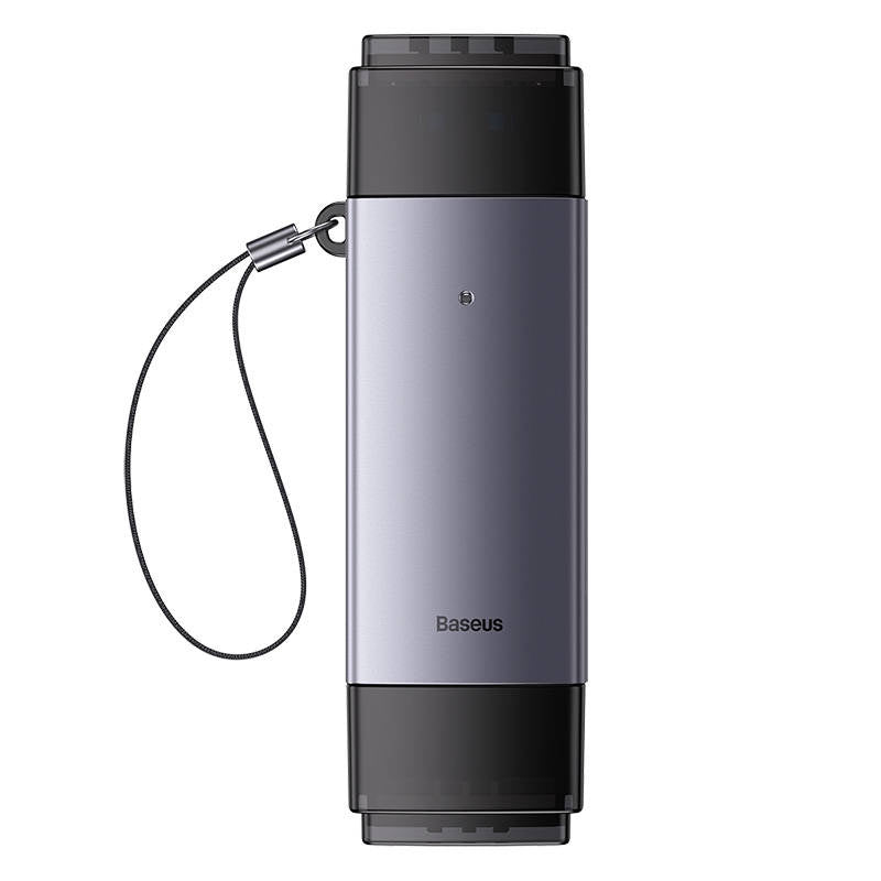 Baseus Συσκευή Ανάγνωσης Καρτών Μνήμης SD/TF, USB + USB-C Lite Series (Γκρι)