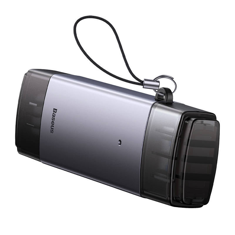 Baseus Συσκευή Ανάγνωσης Καρτών Μνήμης SD/TF, USB + USB-C Lite Series (Γκρι)