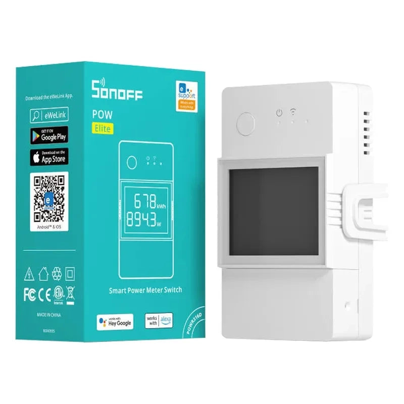 Sonoff Έξυπνος Διακόπτης/Μετρητής Ισχύος WiFi POWR316D (Λευκό)