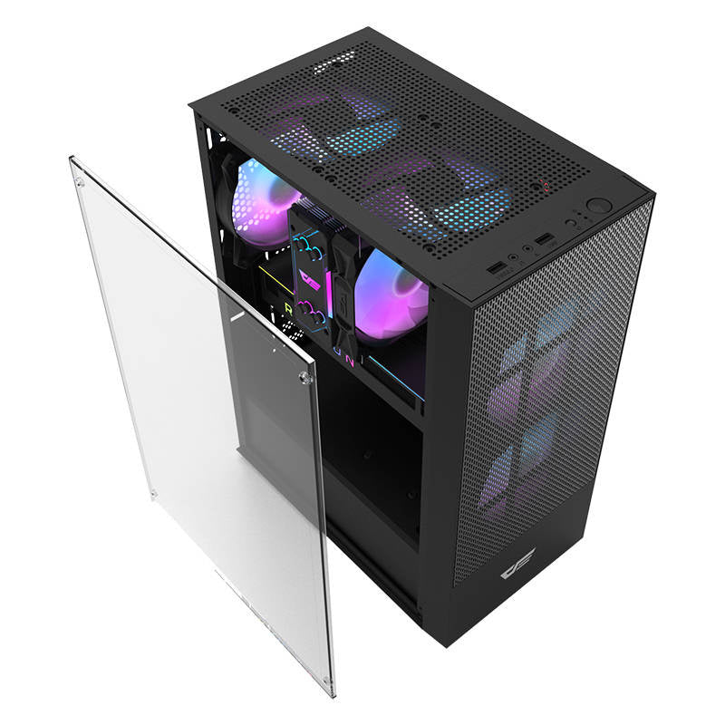 Darkflash A290 θήκη υπολογιστή (μαύρη) + 3 ανεμιστήρες