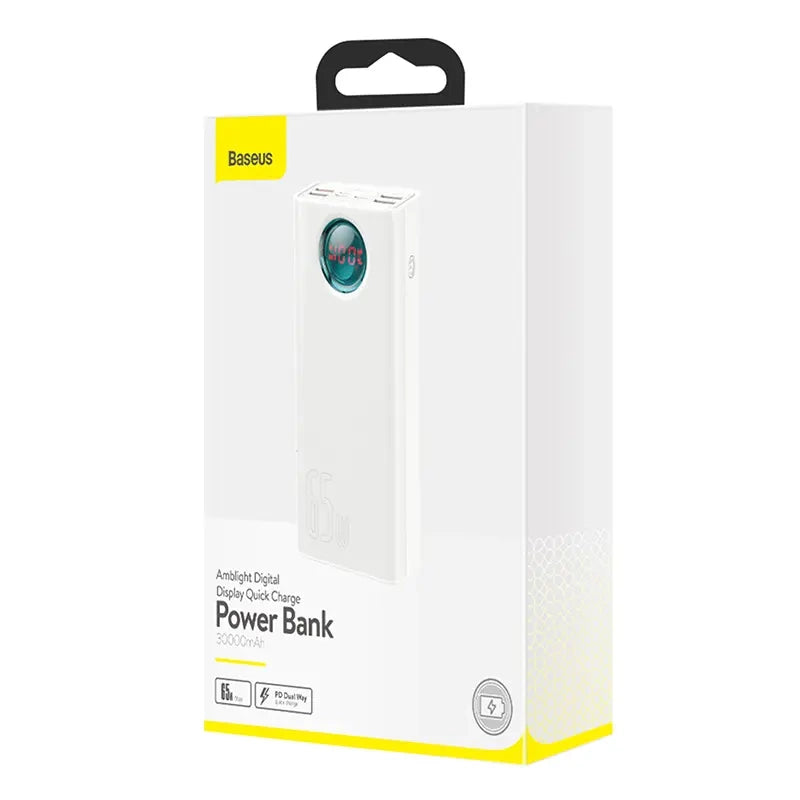Baseus Powerbank Amblight 30000mAh 4xUSB USB-C 65W (Λευκό)