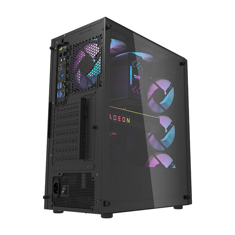 Darkflash DK351 θήκη υπολογιστή (μαύρη) + 4 ανεμιστήρες RGB