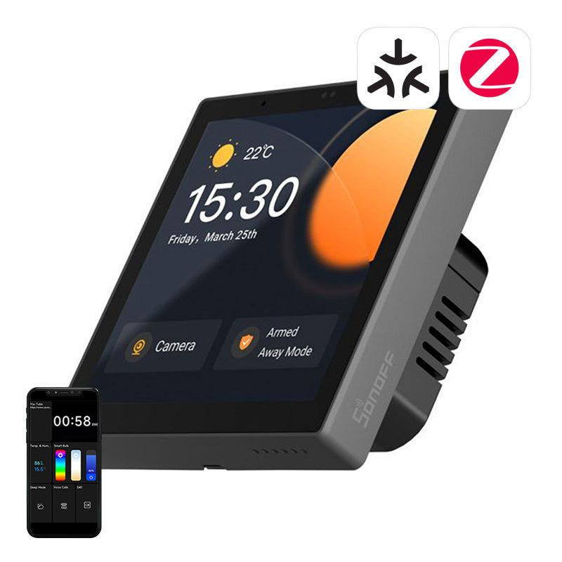 Sonoff Έξυπνος Διακόπτης Τοίχου Χωνευτός Matter WiFi/Bluetooth/ZigBee NSPanel Pro (Μαύρο)
