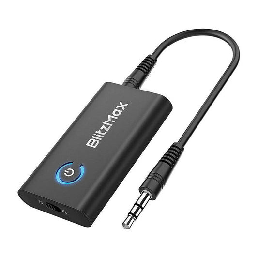 Blitzwolf/BlitzMax Πομποδέκτης Bluetooth 5.2 BT05, aptX (Μαύρο)