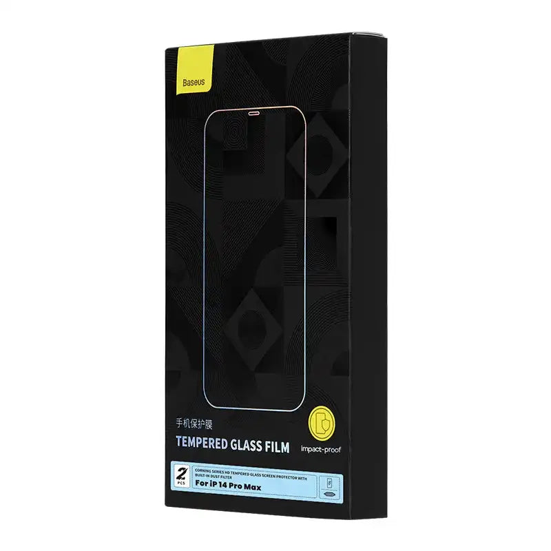 Baseus Προστατευτικό Οθόνης Tempered Glass Corning με Φίλτρο Σκόνης για iPhone 14 Pro Max (Διαφανές)