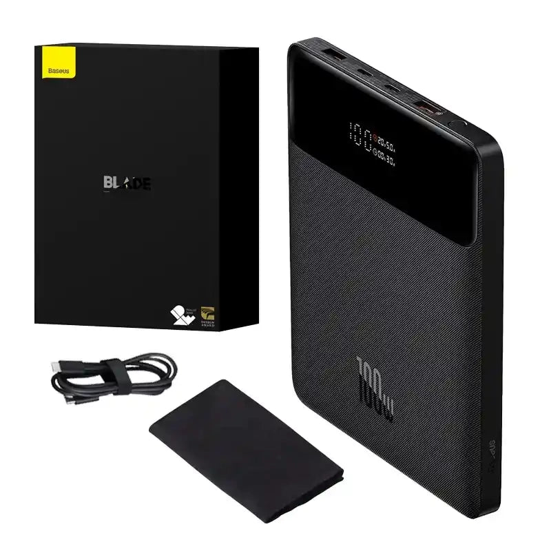 Baseus Powerbank Blade 20000mAh 2xUSB, 2xUSB-C + Καλώδιο USB-C 100W (Μαύρο)