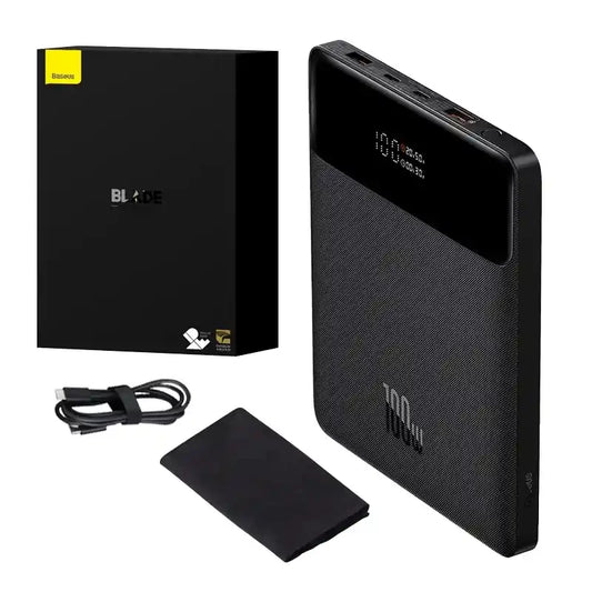 Baseus Powerbank Blade 20000mAh 2xUSB, 2xUSB-C + Καλώδιο USB-C 100W (Μαύρο)
