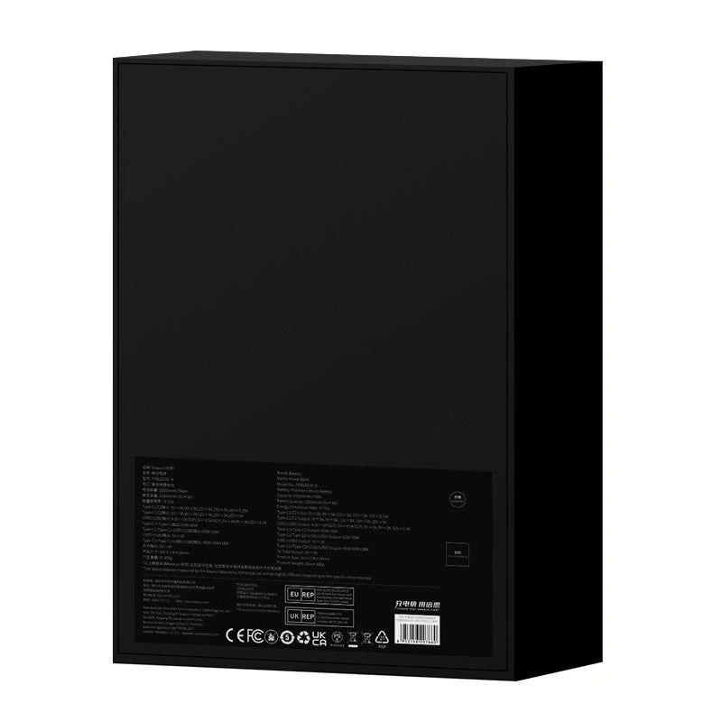 Baseus Powerbank Blade 20000mAh 2xUSB, 2xUSB-C + Καλώδιο USB-C 100W (Μαύρο)