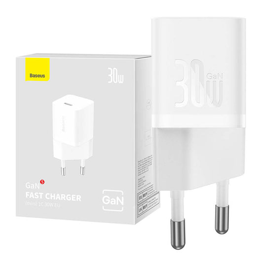 Baseus Mini Φορτιστής GaN5 30W (Λευκό)