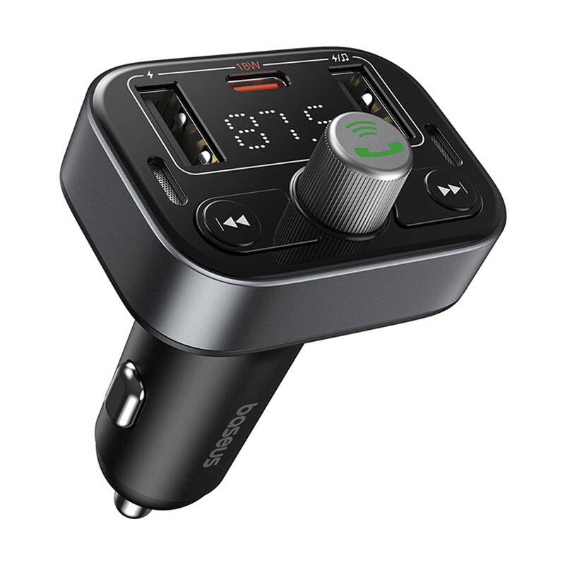 Baseus Transmitter/Φορτιστής Αυτοκινήτου S-09 Pro, Bluetooth (Μαύρο)