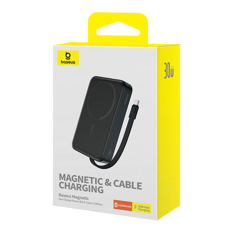 Baseus Powerbank Magnetic Mini MagSafe 10000mAh, USB-C 30W (Μαύρο)