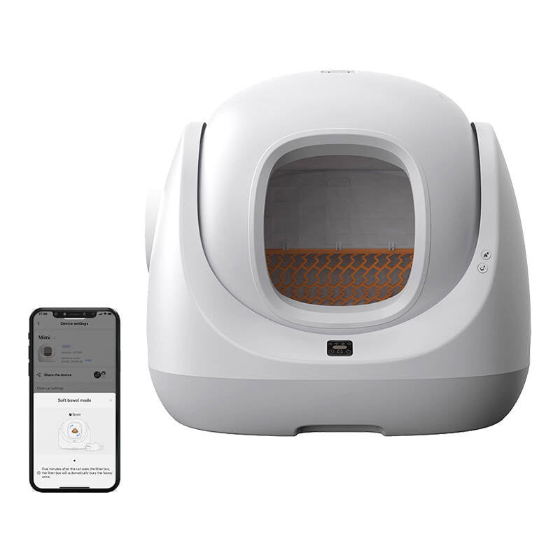 Catlink Έξυπνη Αυτοκαθαριζόμενη Αμμοδόχος BayMax Lite (Ανοιχτό Γκρι)