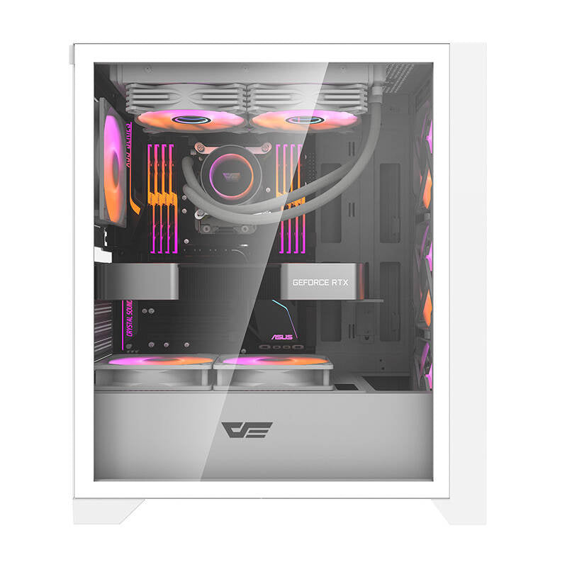 Darkflash DRX70 MESH θήκη υπολογιστή (λευκή) + 4 ανεμιστήρες RGB