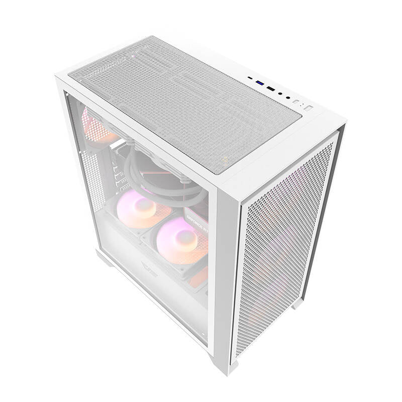 Darkflash DRX70 MESH θήκη υπολογιστή (λευκή) + 4 ανεμιστήρες RGB