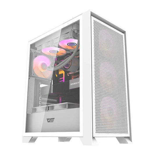 Darkflash DRX70 MESH θήκη υπολογιστή (λευκή) + 4 ανεμιστήρες RGB