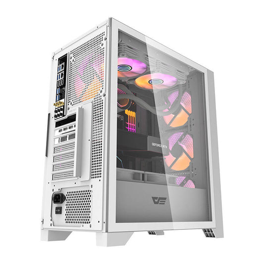 Darkflash DRX70 MESH θήκη υπολογιστή (λευκή) + 4 ανεμιστήρες RGB