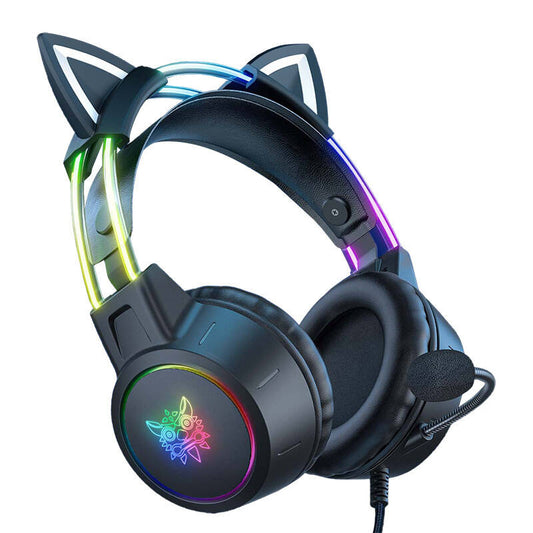 ONIKUMA Ακουστικά Gaming X15 PRO με Αυτιά Γάτας (Μαύρο)