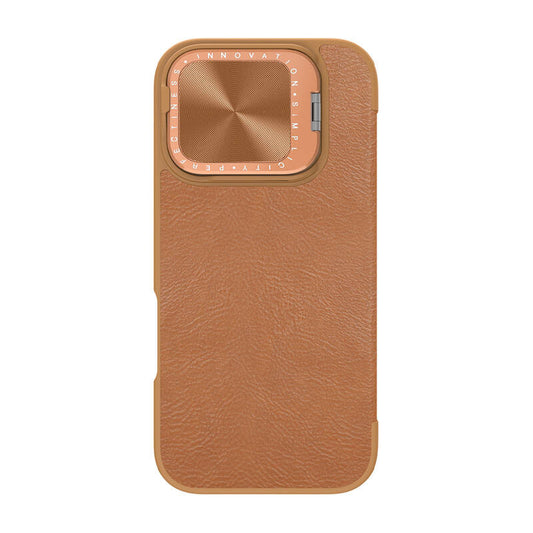 Nillkin Qin Prop Leather Case iPhone 16 (brown)