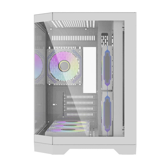 Darkflash Computer Case FT418 + 6 aRGB fans (white)