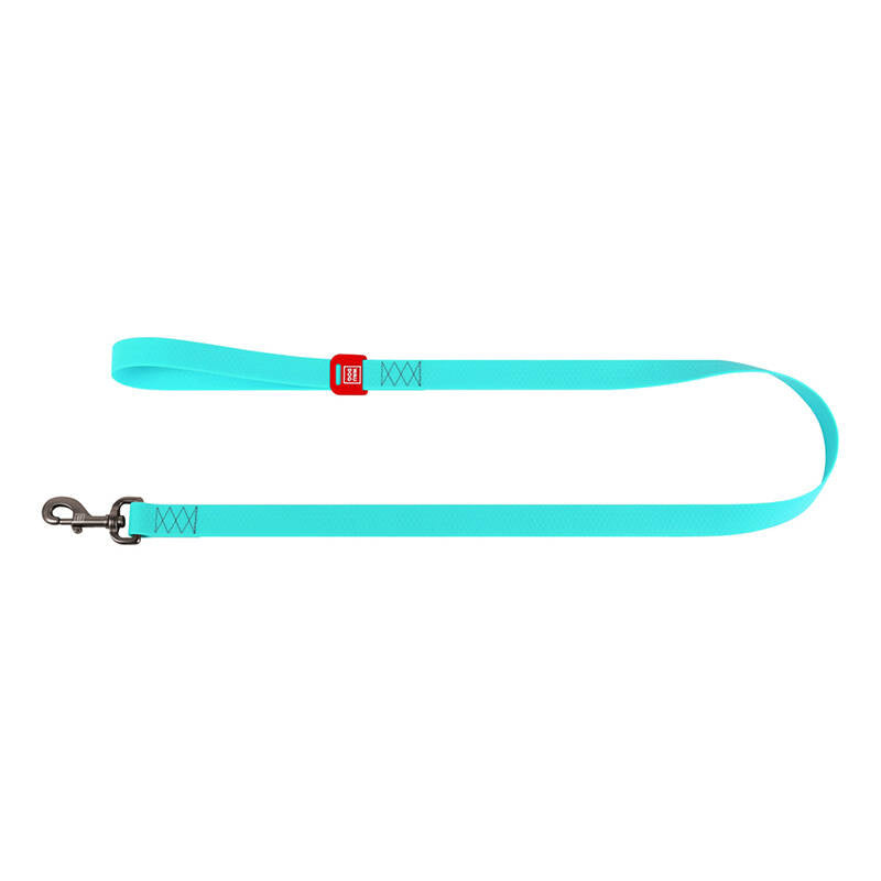 WAUDOG waterproof light accumulating dog leash, 20 mm wide, 183 cm long blue