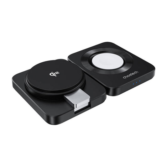 Folding Three in One Wireless Fast Charging Stand Choetech Qi2