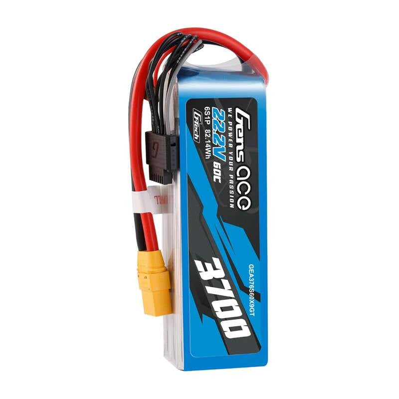 Gens Ace G-Tech 3700mAh 22.2V 60C 6S1P XT90 Lipo Battery Pack