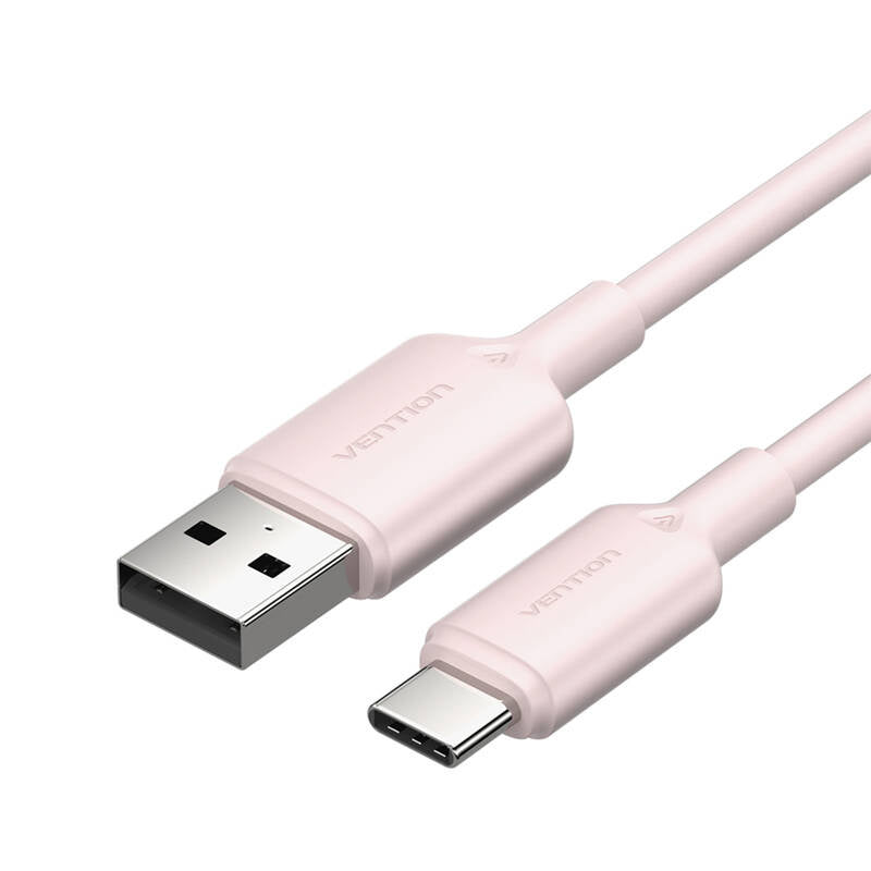 USB 2.0 A Male to C Male 3A Cable Vention CTQPF 1M (Pink)