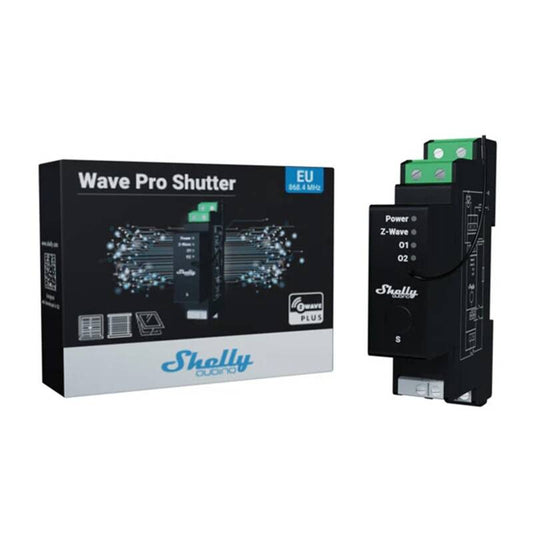 DIN rail relay with energy measurement Shelly Qubino Wave Pro Shutter