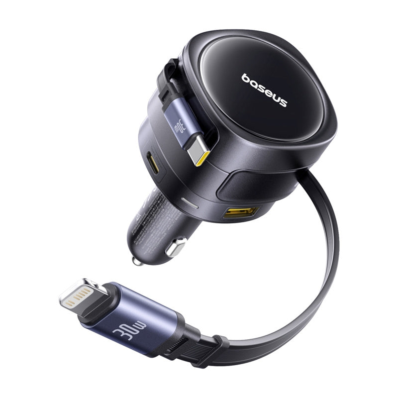 CarCharger Baseus C+L & U+C Port 90W Black