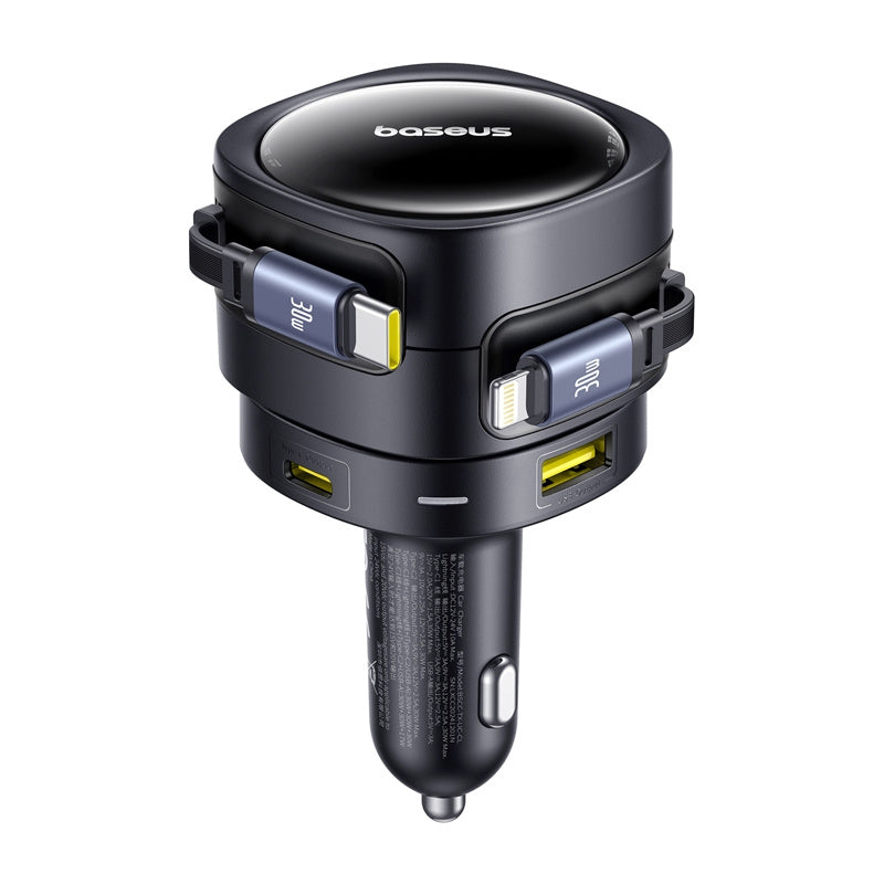 CarCharger Baseus C+L & U+C Port 90W Black