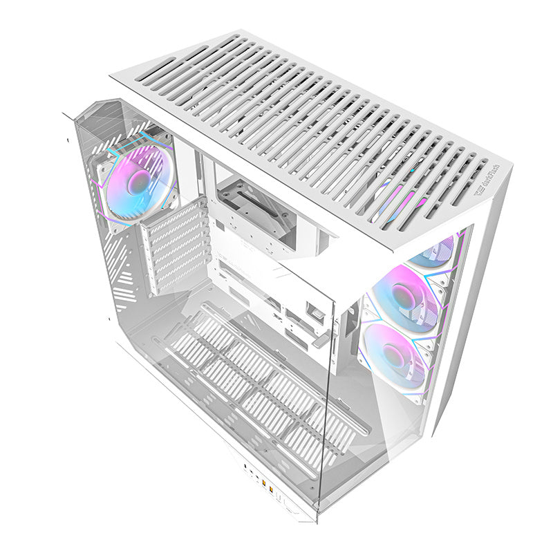 Darkflash DY470 computer case (white) + 4 fans + GPU holder