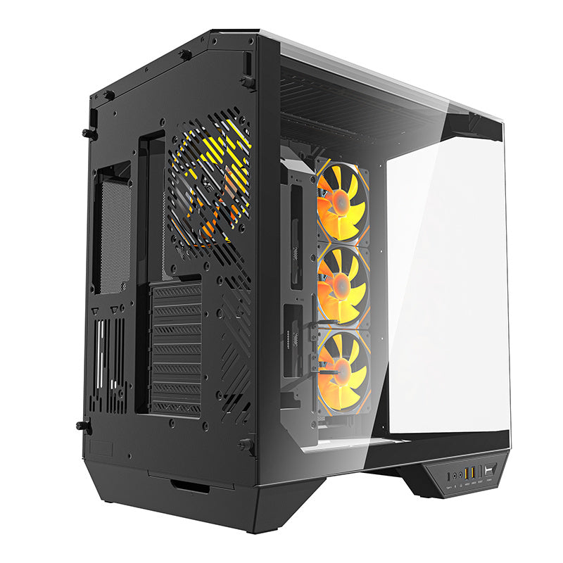 Darkflash DY470 computer case (black) + 4 fans + GPU holder