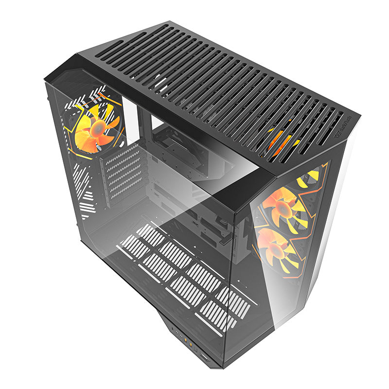 Darkflash DY470 computer case (black) + 4 fans + GPU holder
