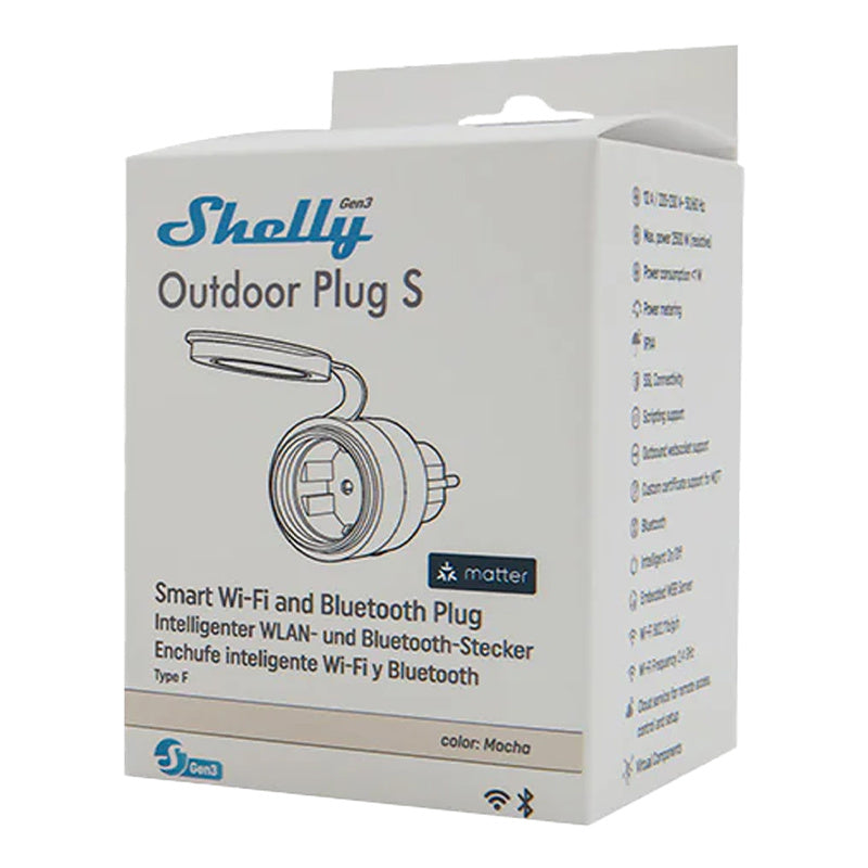 Shelly Outdoor Plug S Gen3 IP44 12A