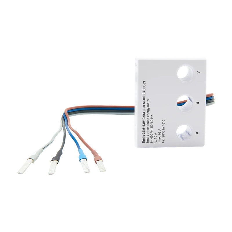 1/3-channel energy meter WiFi  Shelly 3EM-63W Gen3 (wired model)