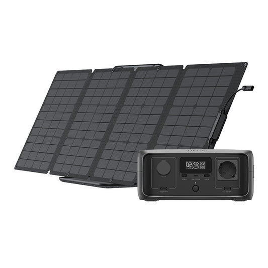 Bundle: Power station EcoFlow River 3 + portable solar panel 110W