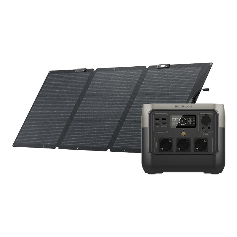 Bundle: Power station EcoFlow River 3 + portable solar panel 160W