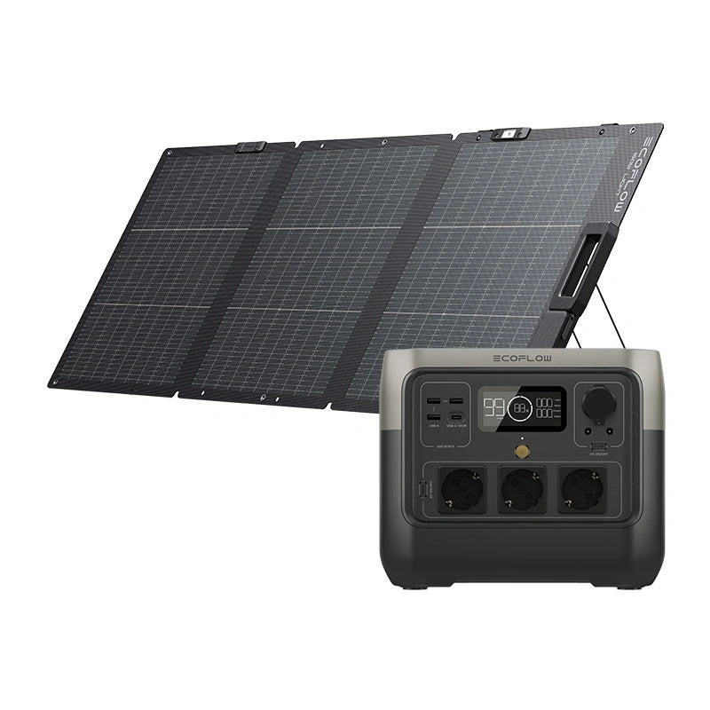 Bundle: Power station EcoFlow River 3 + portable solar panel 160W